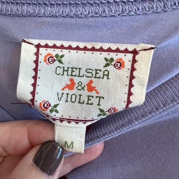 Chelsea & Violet Size M long sleeve brilliantly colored shirt, GUC - Picture 4 of 5